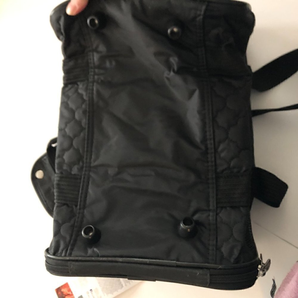 Pet Carrier, Black Lattice Stitching, Small - Picture 11 of 11